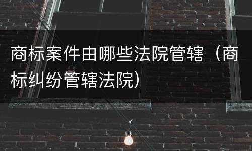 商标案件由哪些法院管辖（商标纠纷管辖法院）