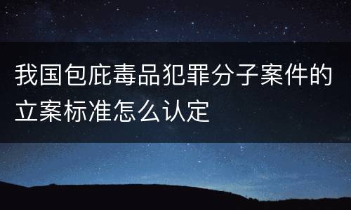 我国包庇毒品犯罪分子案件的立案标准怎么认定