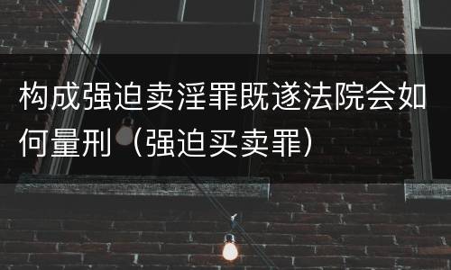 构成强迫卖淫罪既遂法院会如何量刑（强迫买卖罪）