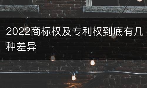 2022商标权及专利权到底有几种差异