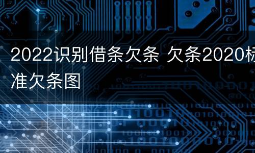 2022识别借条欠条 欠条2020标准欠条图
