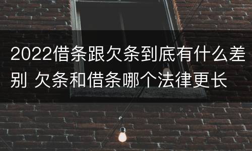 2022借条跟欠条到底有什么差别 欠条和借条哪个法律更长