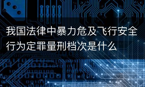 我国法律中暴力危及飞行安全行为定罪量刑档次是什么