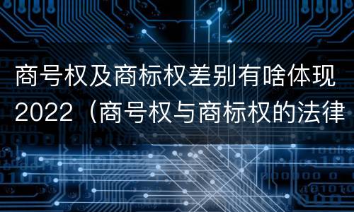 商号权及商标权差别有啥体现2022（商号权与商标权的法律冲突与解决）