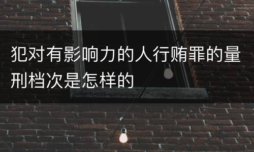 犯对有影响力的人行贿罪的量刑档次是怎样的