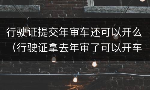 行驶证提交年审车还可以开么（行驶证拿去年审了可以开车吗）