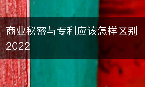 商业秘密与专利应该怎样区别2022