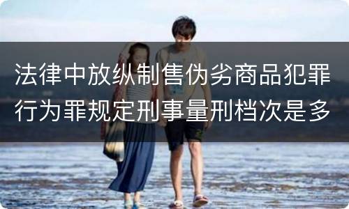 法律中放纵制售伪劣商品犯罪行为罪规定刑事量刑档次是多少