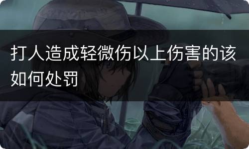 打人造成轻微伤以上伤害的该如何处罚