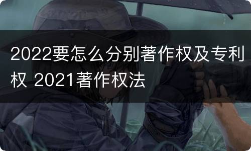 2022要怎么分别著作权及专利权 2021著作权法