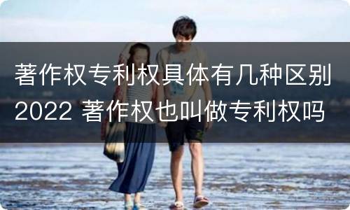 著作权专利权具体有几种区别2022 著作权也叫做专利权吗