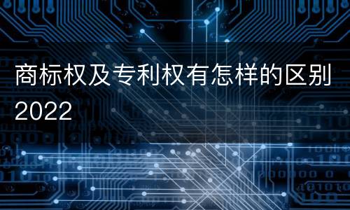 商标权及专利权有怎样的区别2022