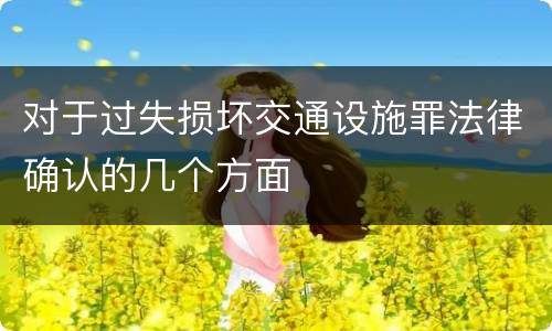 对于过失损坏交通设施罪法律确认的几个方面