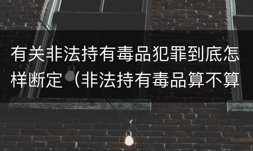有关非法持有毒品犯罪到底怎样断定（非法持有毒品算不算犯罪）