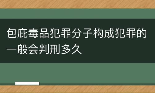 包庇毒品犯罪分子构成犯罪的一般会判刑多久