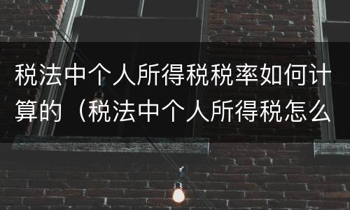 税法中个人所得税税率如何计算的（税法中个人所得税怎么计算）