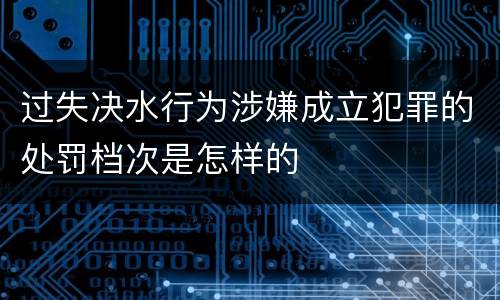 过失决水行为涉嫌成立犯罪的处罚档次是怎样的