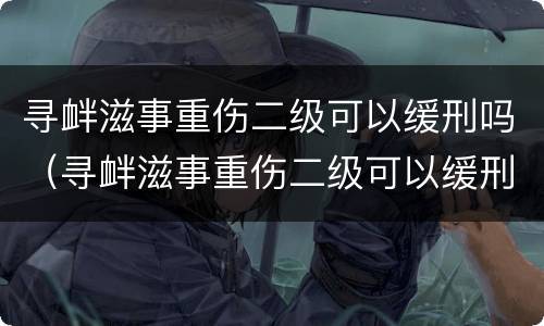 寻衅滋事重伤二级可以缓刑吗（寻衅滋事重伤二级可以缓刑吗判多久）