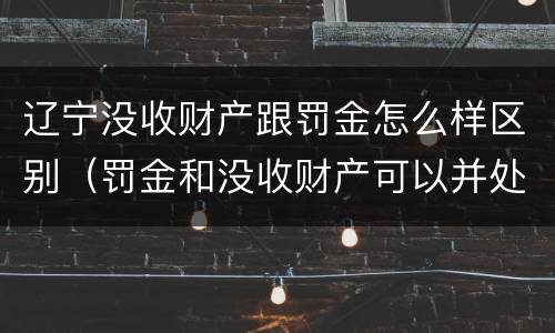 辽宁没收财产跟罚金怎么样区别（罚金和没收财产可以并处吗）
