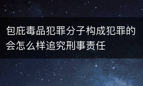 包庇毒品犯罪分子构成犯罪的会怎么样追究刑事责任
