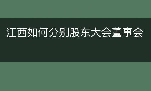 江西如何分别股东大会董事会