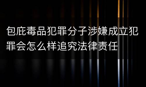 包庇毒品犯罪分子涉嫌成立犯罪会怎么样追究法律责任