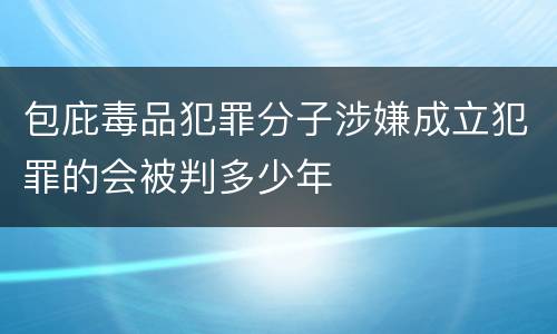 包庇毒品犯罪分子涉嫌成立犯罪的会被判多少年