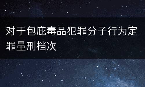对于包庇毒品犯罪分子行为定罪量刑档次