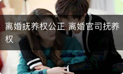 离婚抚养权公正 离婚官司抚养权