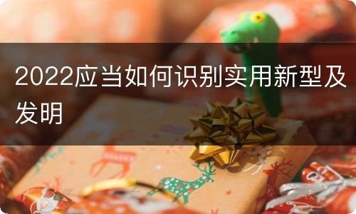 2022应当如何识别实用新型及发明