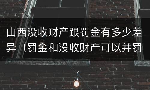 山西没收财产跟罚金有多少差异（罚金和没收财产可以并罚吗）