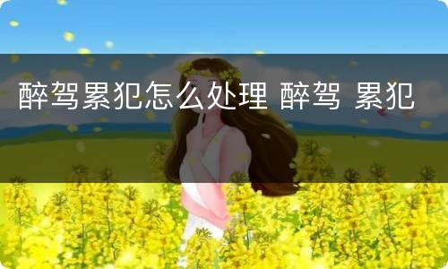 醉驾累犯怎么处理 醉驾 累犯