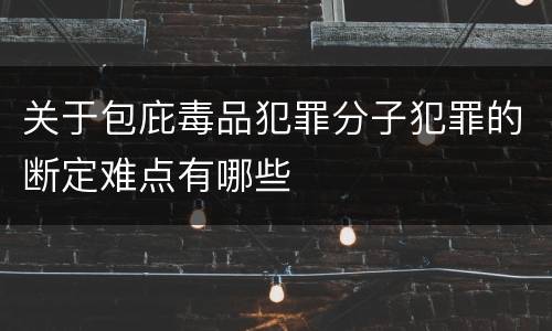 关于包庇毒品犯罪分子犯罪的断定难点有哪些
