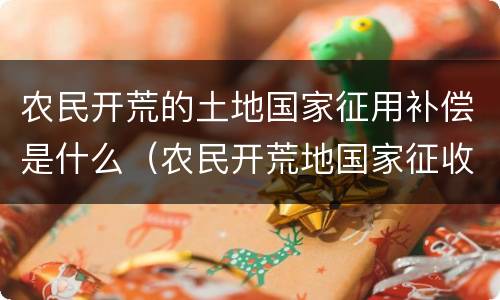 农民开荒的土地国家征用补偿是什么（农民开荒地国家征收怎样赔偿）