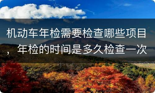 机动车年检需要检查哪些项目，年检的时间是多久检查一次