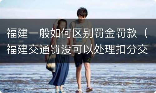 福建一般如何区别罚金罚款（福建交通罚没可以处理扣分交罚款吗）