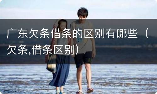 广东欠条借条的区别有哪些（欠条,借条区别）
