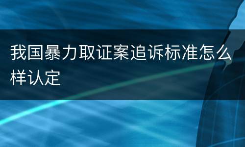 我国暴力取证案追诉标准怎么样认定