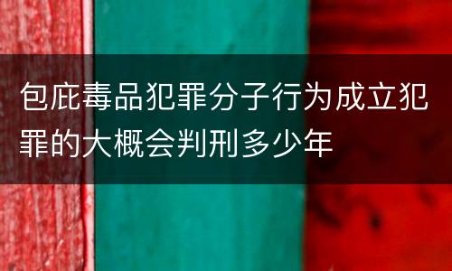 包庇毒品犯罪分子行为成立犯罪的大概会判刑多少年