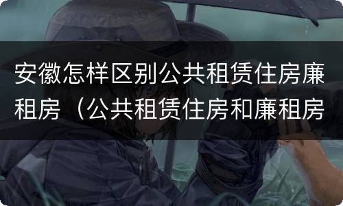 安徽怎样区别公共租赁住房廉租房（公共租赁住房和廉租房的区别）