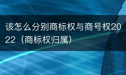 该怎么分别商标权与商号权2022（商标权归属）