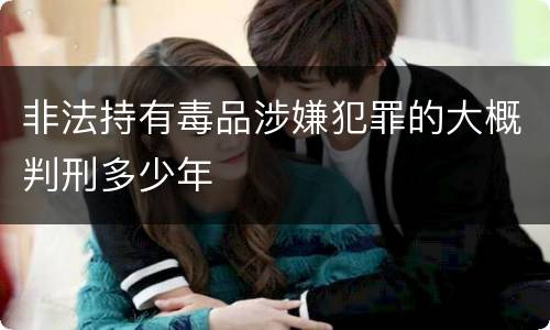 非法持有毒品涉嫌犯罪的大概判刑多少年