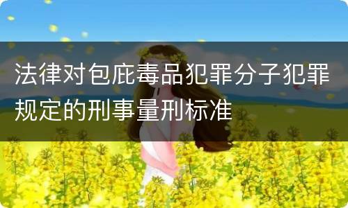 法律对包庇毒品犯罪分子犯罪规定的刑事量刑标准