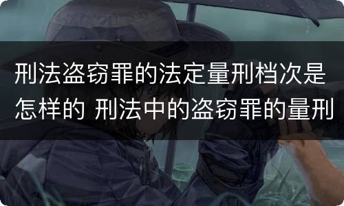 刑法盗窃罪的法定量刑档次是怎样的 刑法中的盗窃罪的量刑