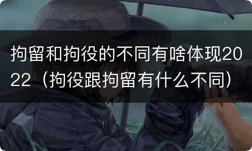 拘留和拘役的不同有啥体现2022（拘役跟拘留有什么不同）