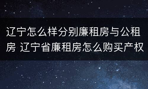 辽宁怎么样分别廉租房与公租房 辽宁省廉租房怎么购买产权