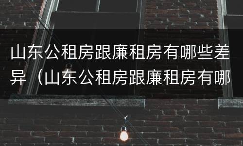 山东公租房跟廉租房有哪些差异（山东公租房跟廉租房有哪些差异呢）