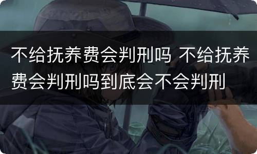 不给抚养费会判刑吗 不给抚养费会判刑吗到底会不会判刑