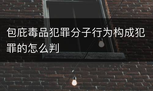 包庇毒品犯罪分子行为构成犯罪的怎么判