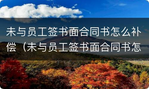 未与员工签书面合同书怎么补偿（未与员工签书面合同书怎么补偿）
